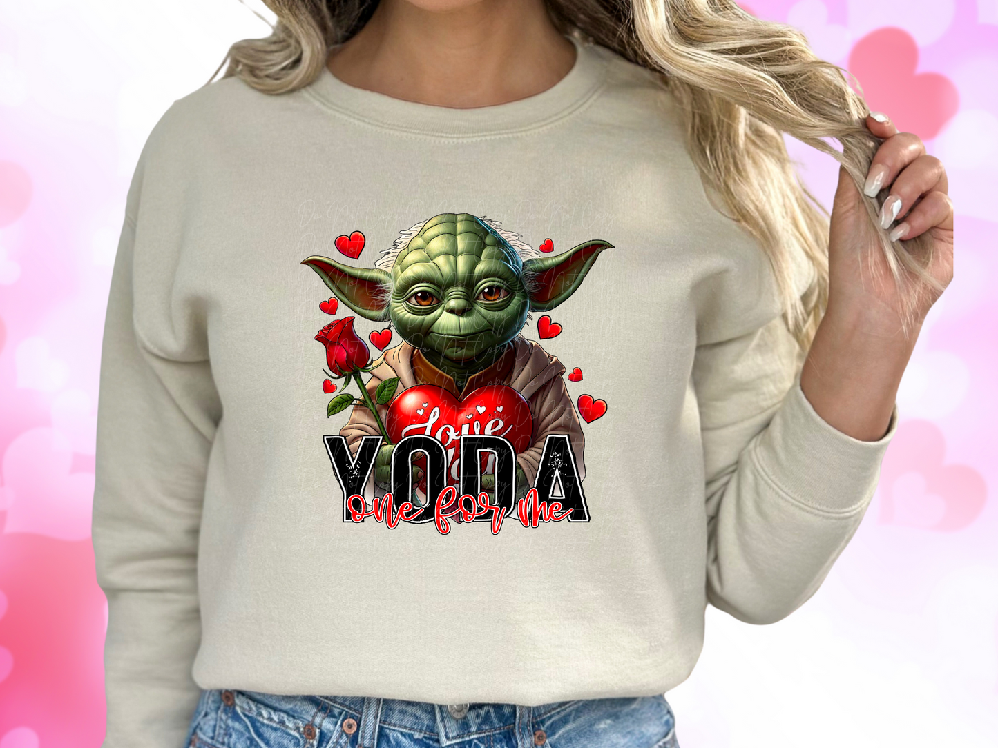 Love Yoda One For Me Valentine's Day Sweatshirt