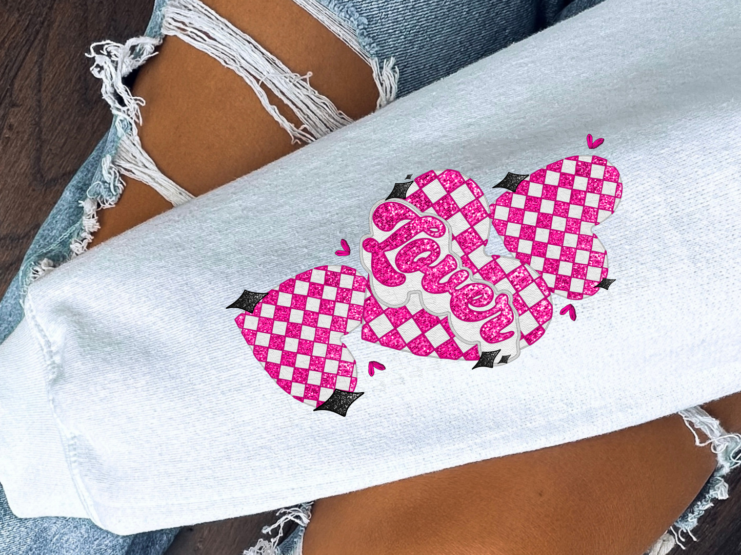 Lover Faux Sequin Valentine's Day Sweatshirt