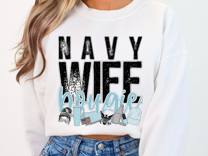 Navy Wife Bougie DTF Transfer - TED1111