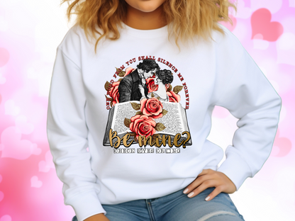 One Word From You Shall Silence Me Be Mine Check Yes Valentine's Day Sweatshirt