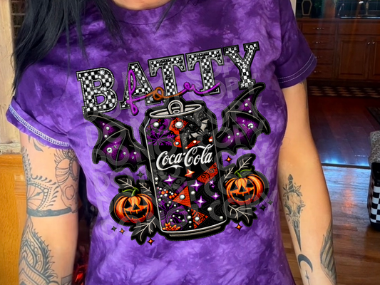 Batty For Coca Cola Halloween DTF Transfers - PHD1001
