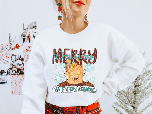 Merry Christmas Ya Filthy Animal Christmas DTF Transfers - PHD1228
