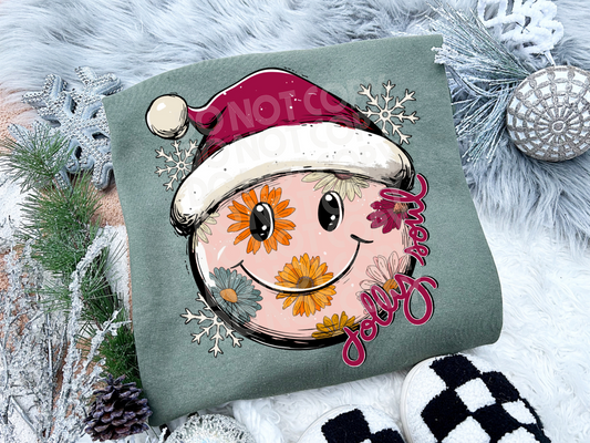 Jolly Soul Happy Face Christmas DTF Transfers - PHD1281