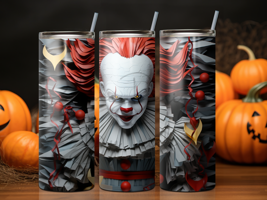 Pennywise 3d Halloween Tumbler