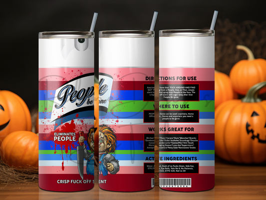 People Be Gone Chucky Horror Halloween Tumbler