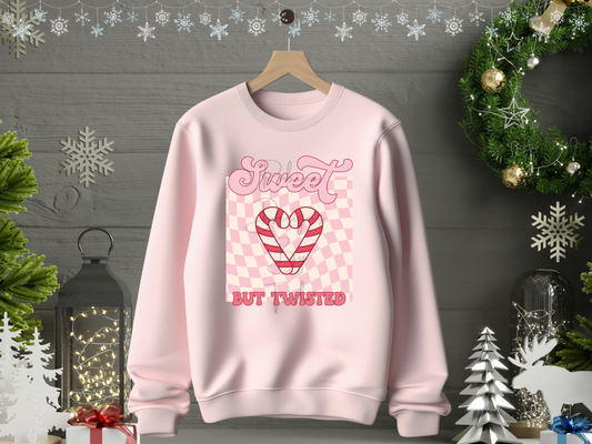 Pink Christmas Sweet But Twisted Sweatshirt