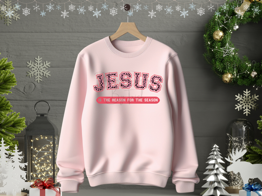 Pink Jesus Is The Reason For The Season Sweatshirt