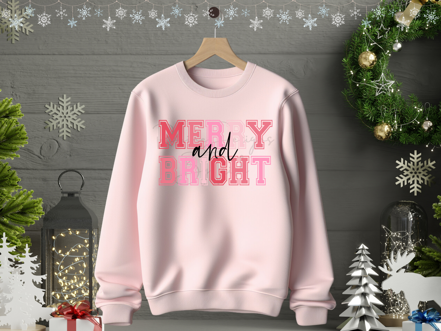 Pink Merry and Bright Sweatshirt