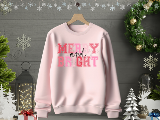 Pink Merry and Bright Sweatshirt