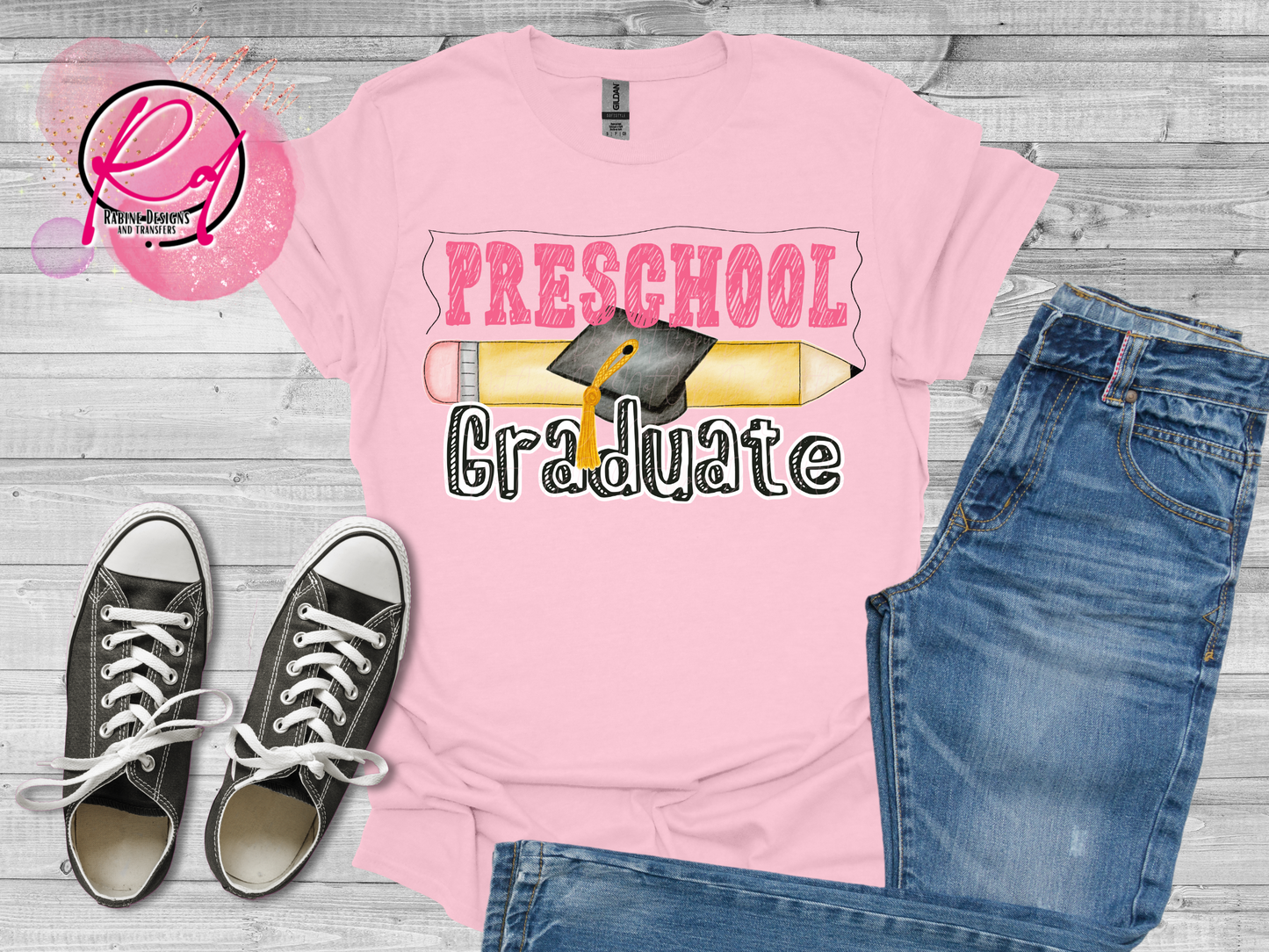Pink Preschool Grade Graduate Shirt