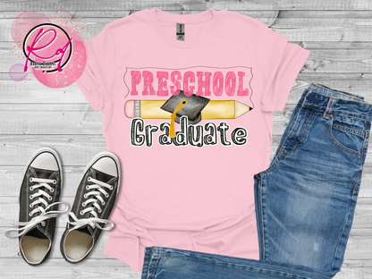 Pink Preschool Grade Graduate Shirt