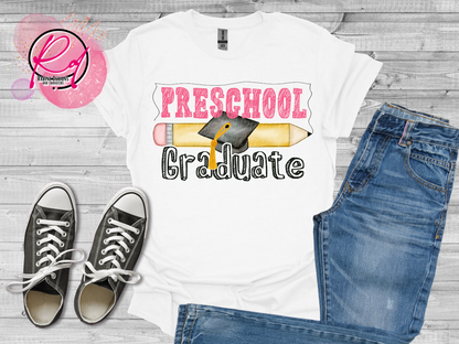 Pink Preschool Grade Graduate Shirt