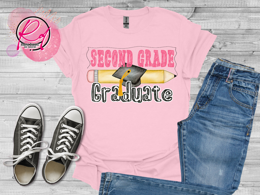 Pink Second Grade Graduate Shirt