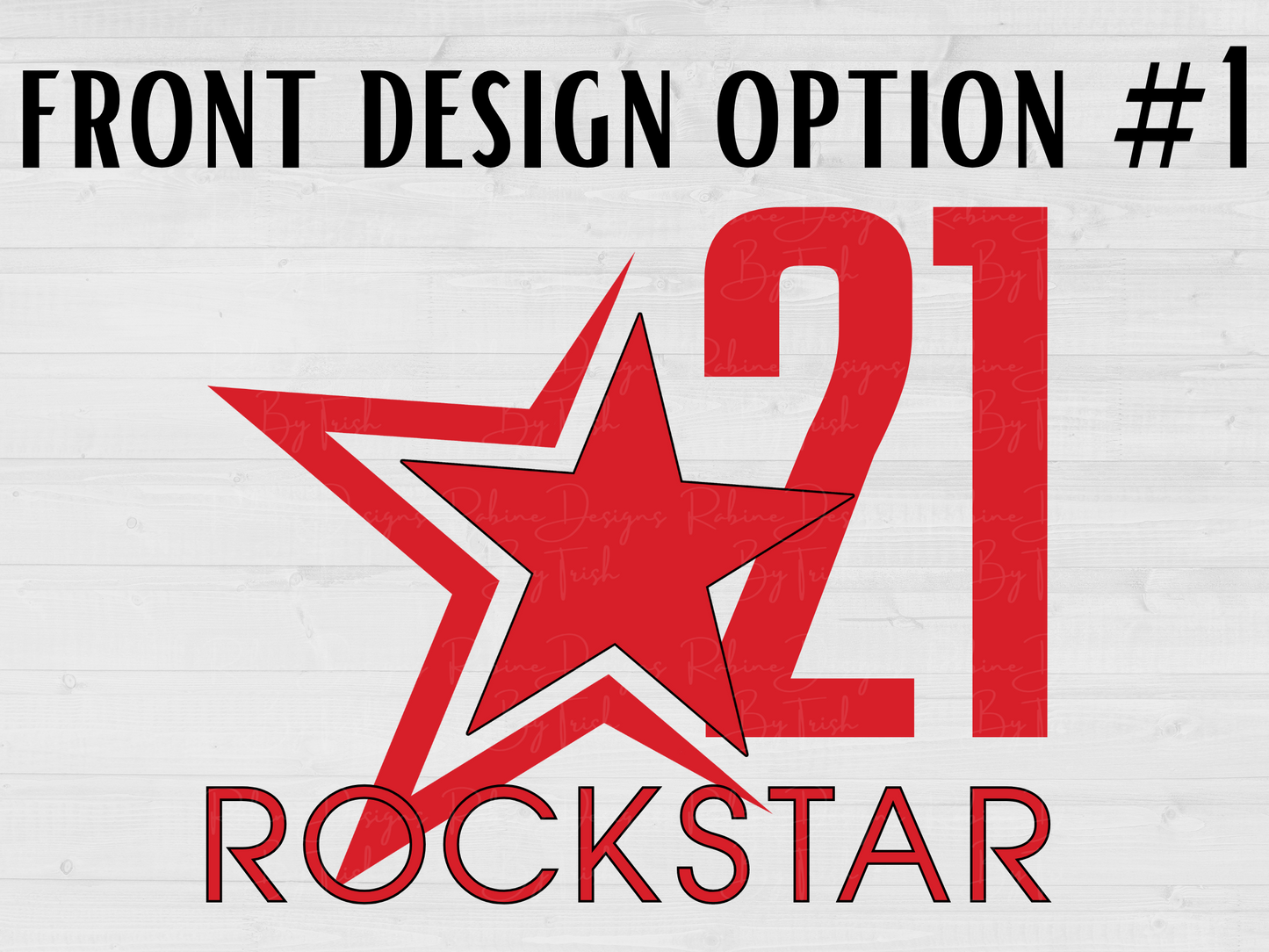 Rockstar 21 Front Design Only Unisex White Sweatshirt