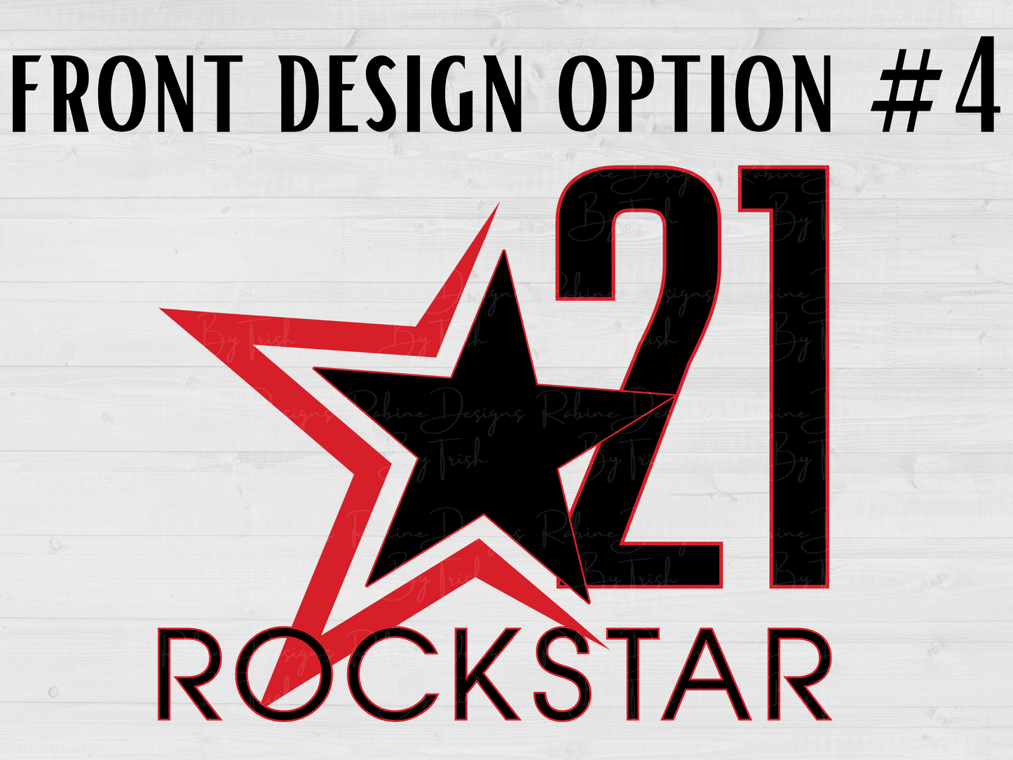 Rockstar 21 Front Design Only Unisex White Sweatshirt