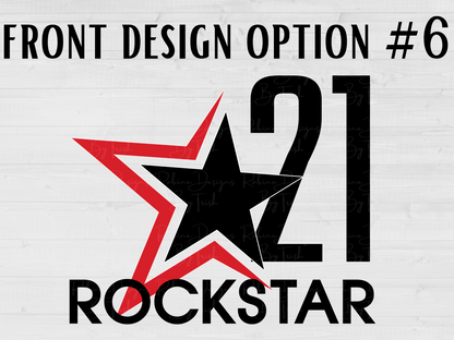 Rockstar 21 Front Design Only Unisex White Sweatshirt