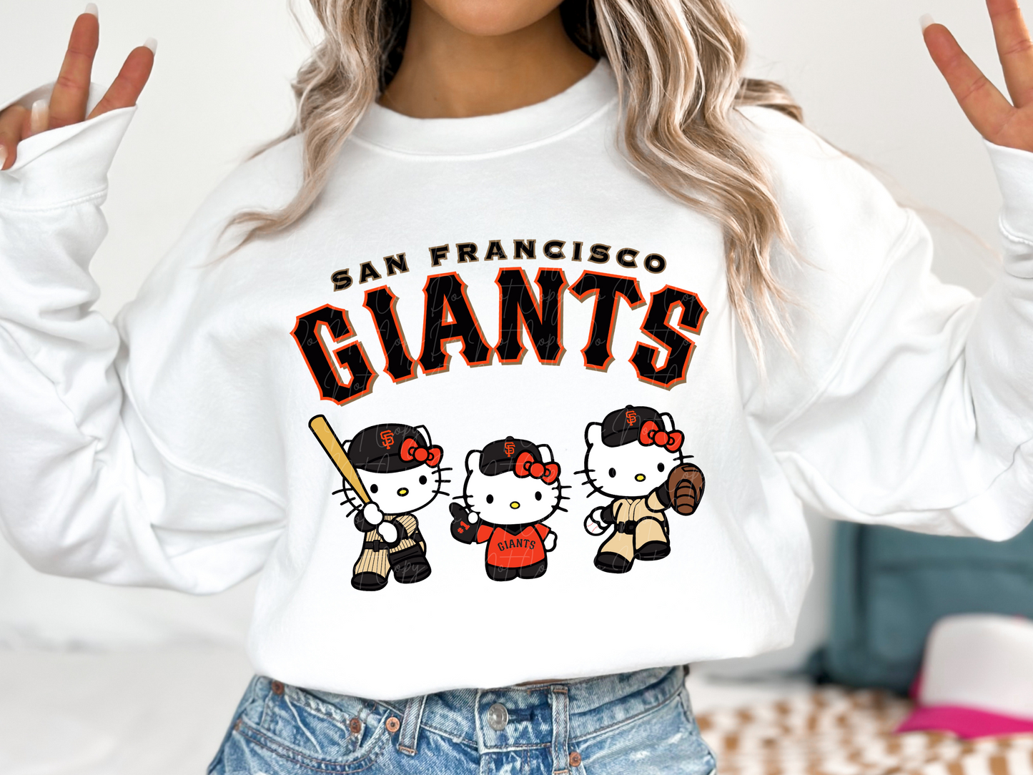 San Francisco Giants Baseball and Hello Kitty DTF Transfer - RDT1121
