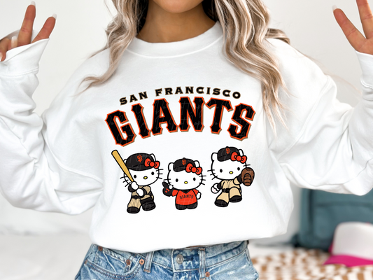 San Francisco Giants Baseball and Hello Kitty DTF Transfer - RDT1121