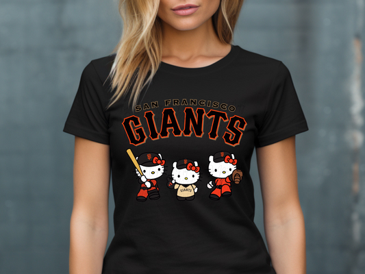 San Francisco Giants Baseball and Hello Kitty DTF Transfer - RDT1122