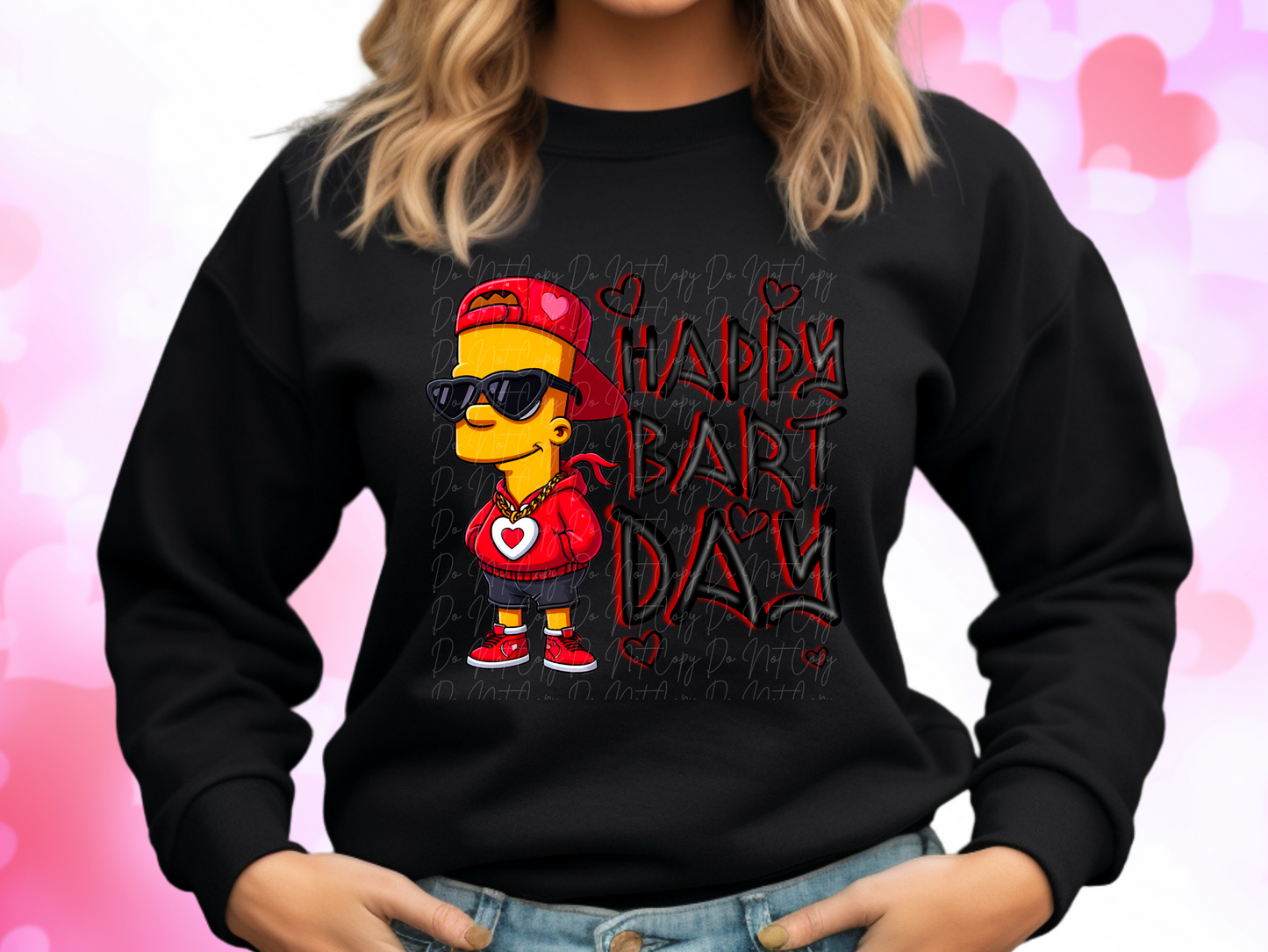 Happy Bart Simpson Day Valentine's Day Sweatshirt