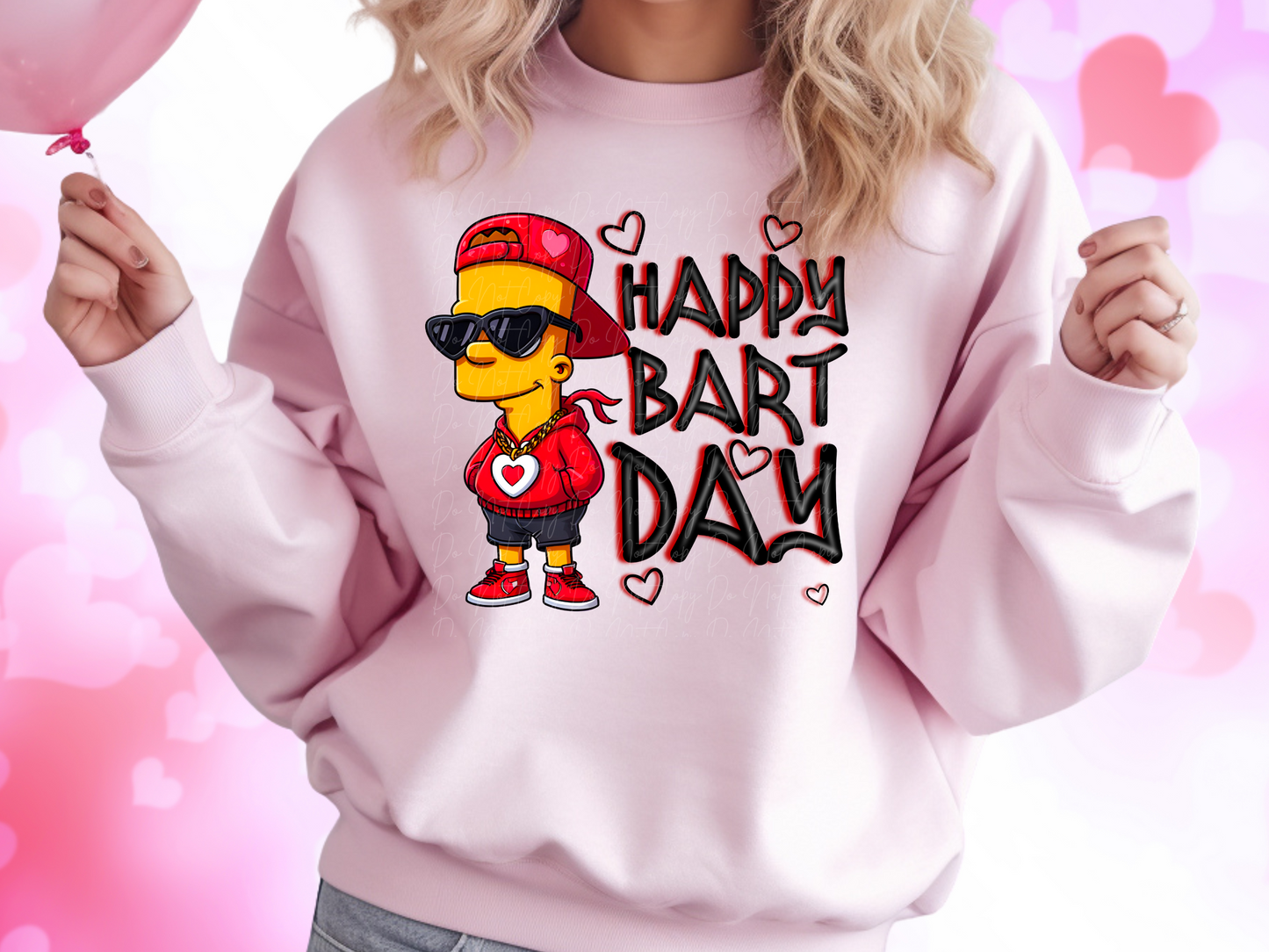 Happy Bart Simpson Day Valentine's Day Sweatshirt
