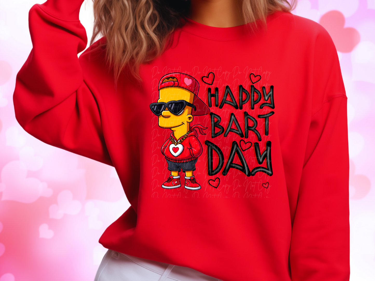 Happy Bart Simpson Day Valentine's Day Sweatshirt