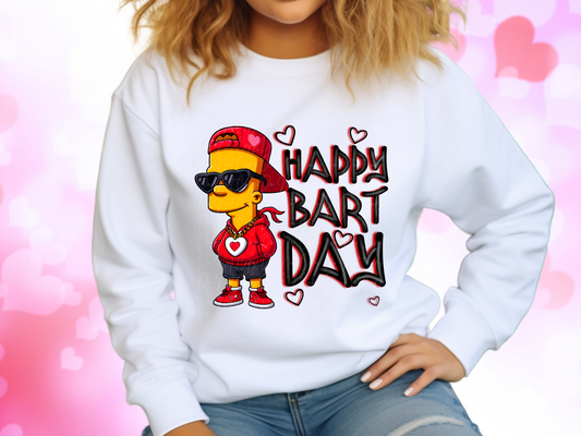 Happy Bart Simpson Day Valentine's Day Sweatshirt
