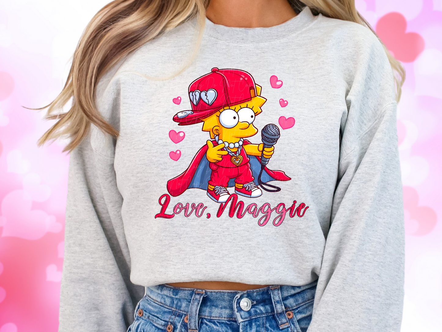 Love Maggie Simpson Valentine's Day Sweatshirt