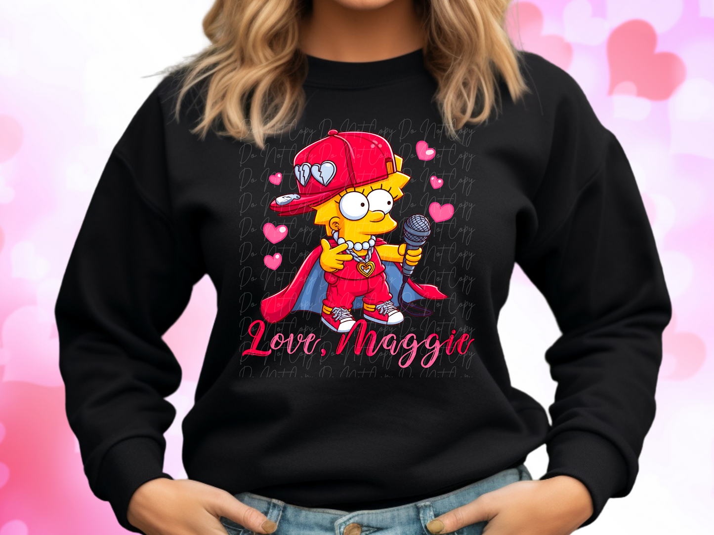 Love Maggie Simpson Valentine's Day Sweatshirt
