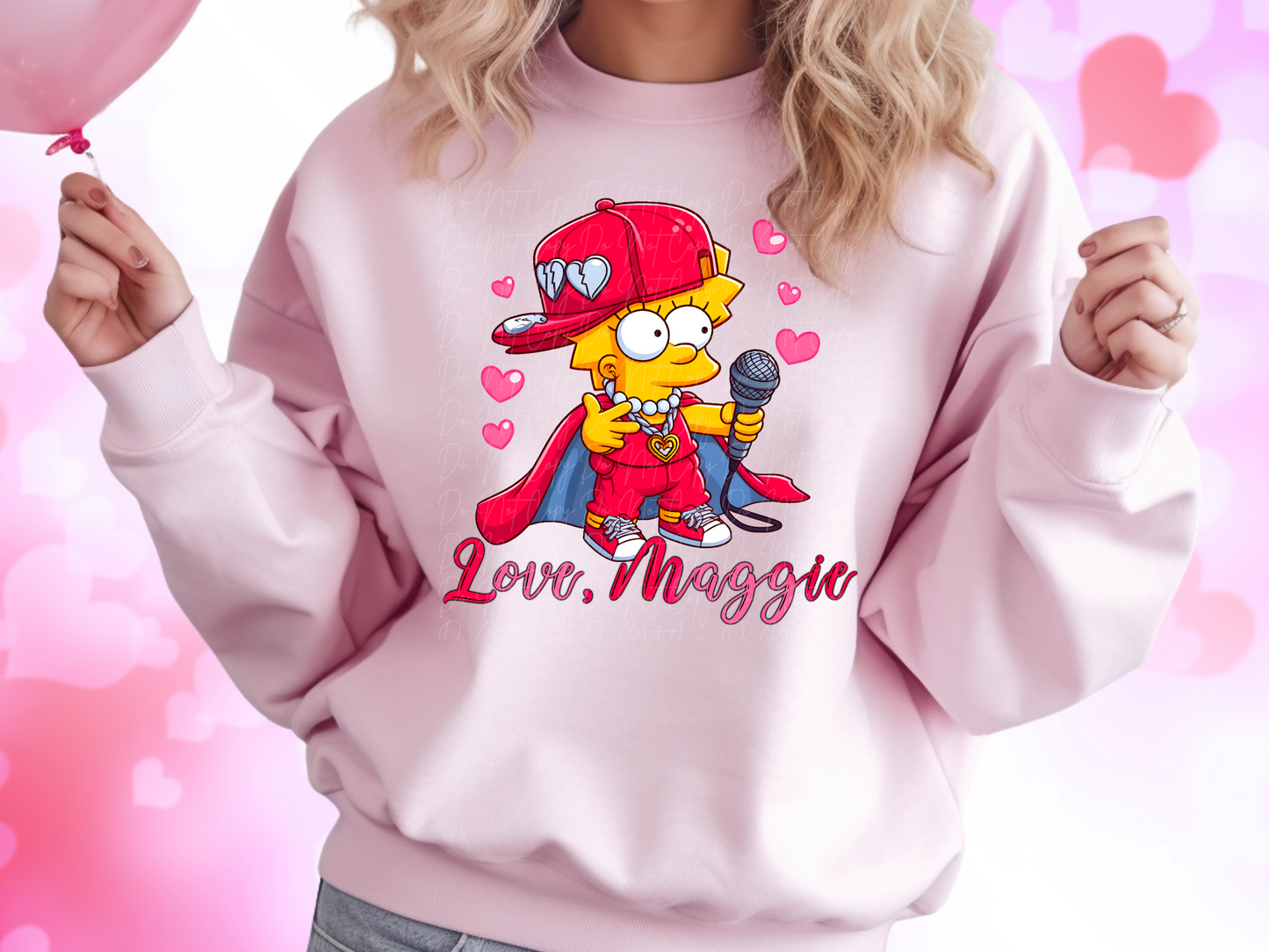 Love Maggie Simpson Valentine's Day Sweatshirt