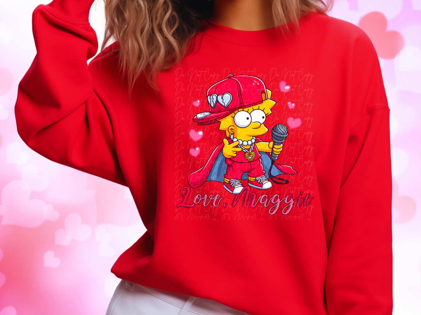 Love Maggie Simpson Valentine's Day Sweatshirt