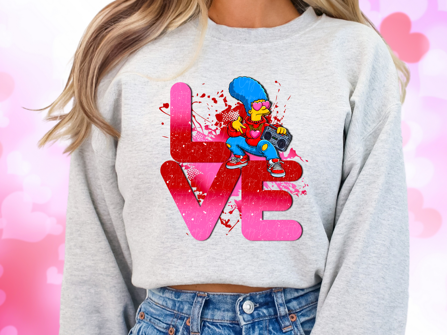 Love Marge Simpson Valentine's Day Sweatshirt