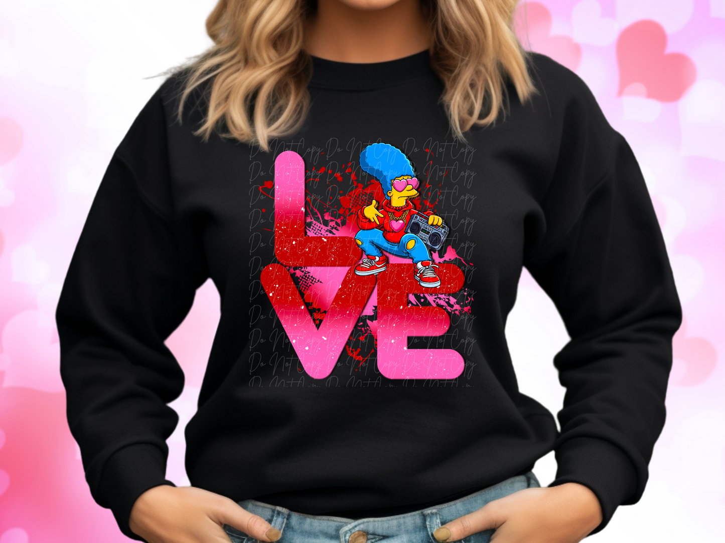 Love Marge Simpson Valentine's Day Sweatshirt