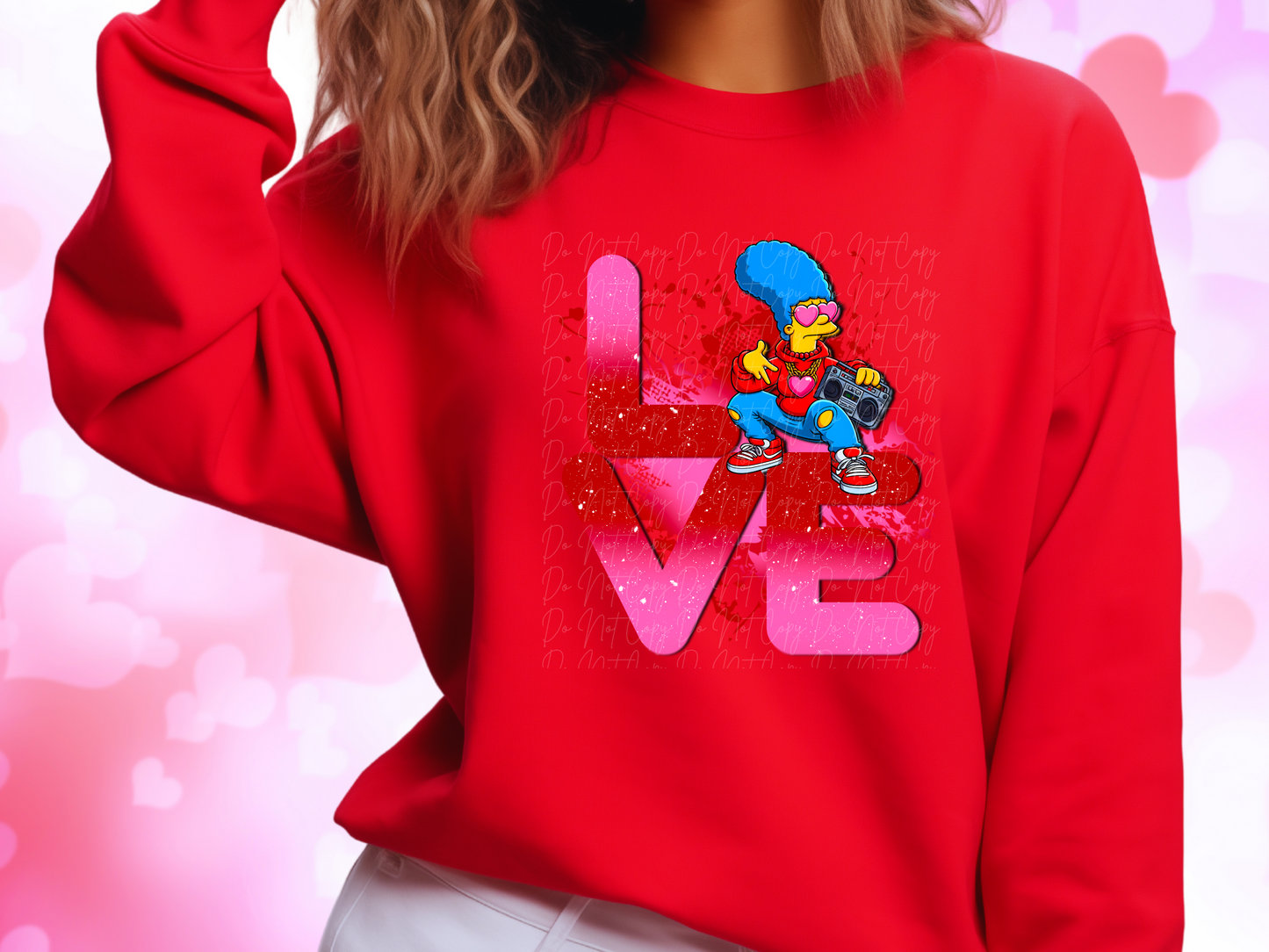 Love Marge Simpson Valentine's Day Sweatshirt