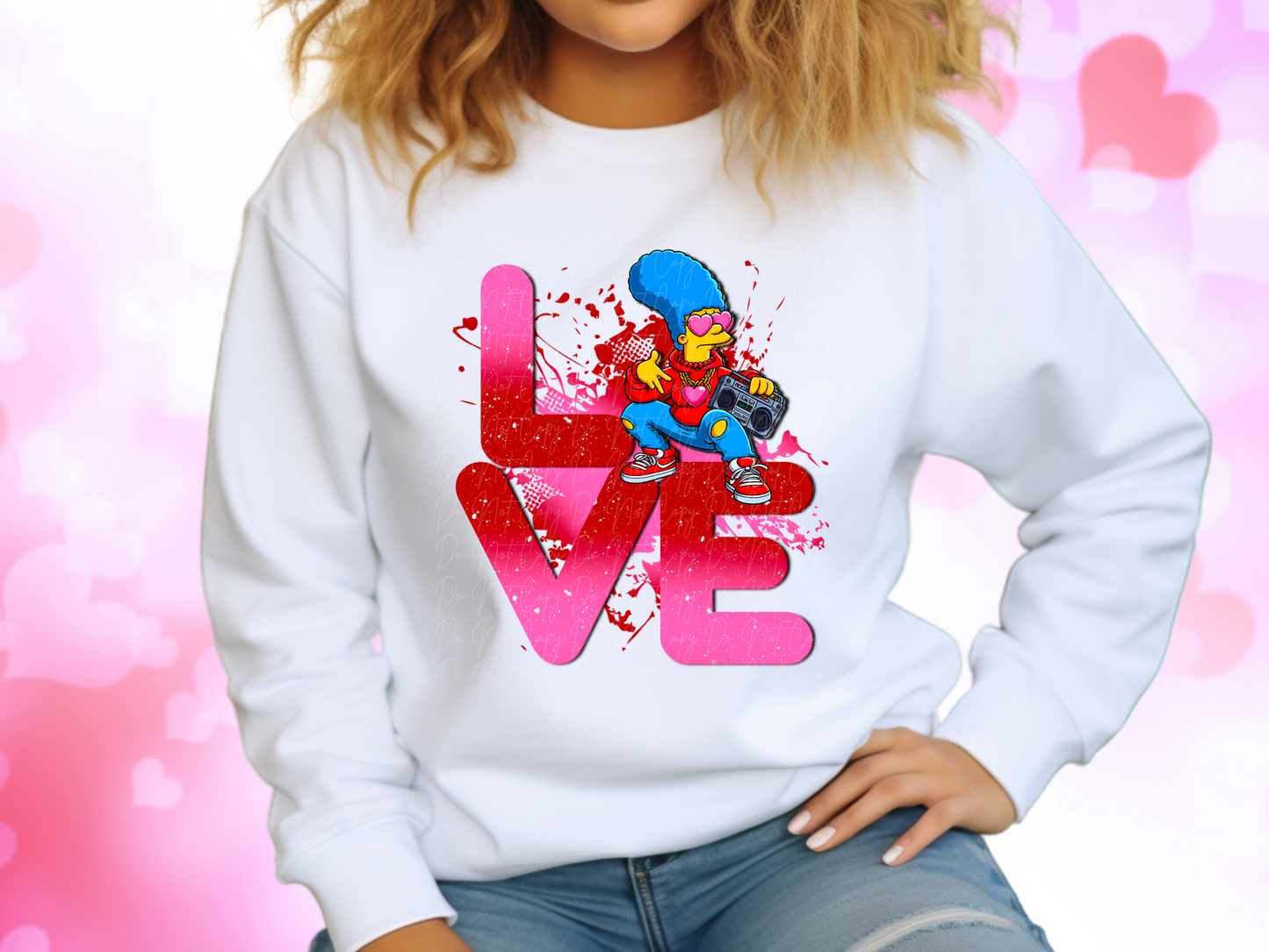 Love Marge Simpson Valentine's Day Sweatshirt