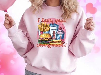 I Love You Cherry Much Sonic Valentine's Day Sweatshirt