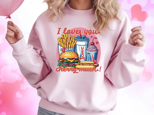 I Love You Cherry Much Sonic Valentine's Day Sweatshirt
