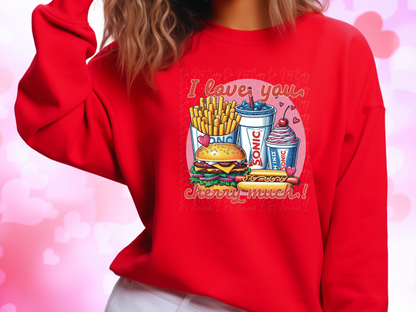 I Love You Cherry Much Sonic Valentine's Day Sweatshirt