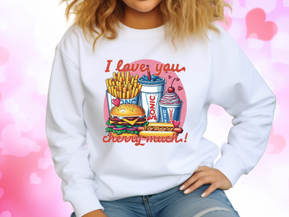 I Love You Cherry Much Sonic Valentine's Day Sweatshirt