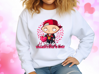 Valentine's Babe Family Guy Stewie Valentine's Day Sweatshirt