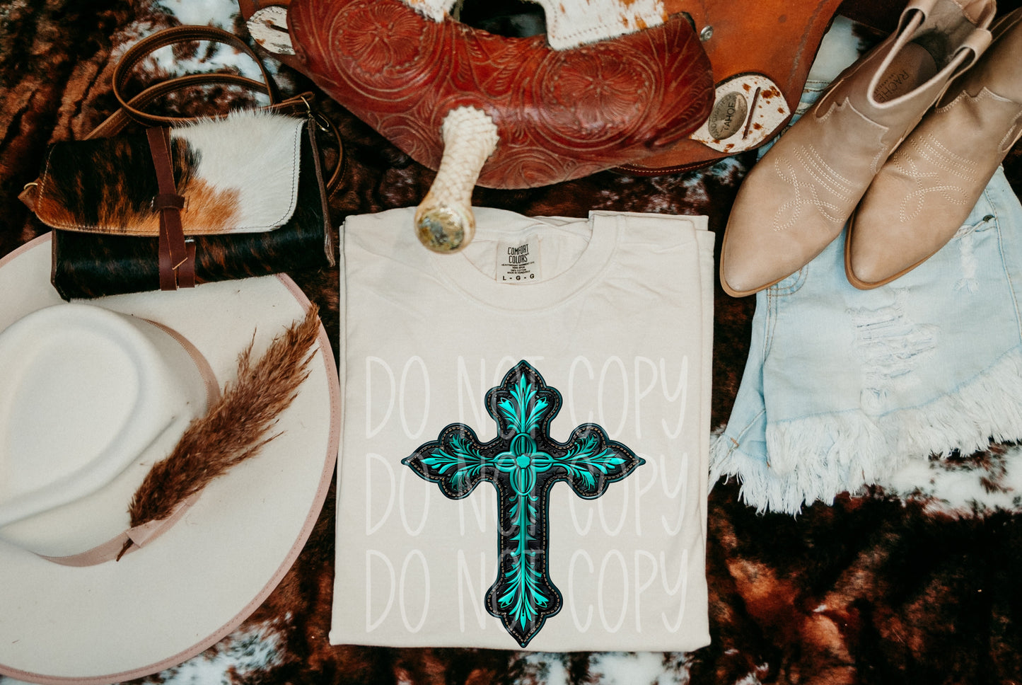 Tooled Cross Faith DTF Transfer - TED1393