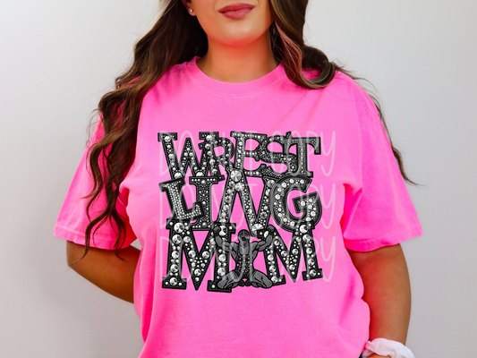 Wrestling Mom Rhinestone DTF Transfer - TED1495