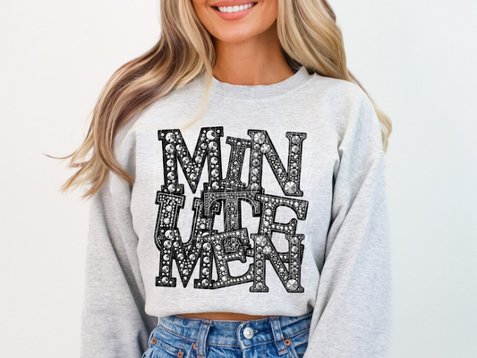 Minutemen School Spirit Mascot Rhinestone DTF Transfer - TED1571