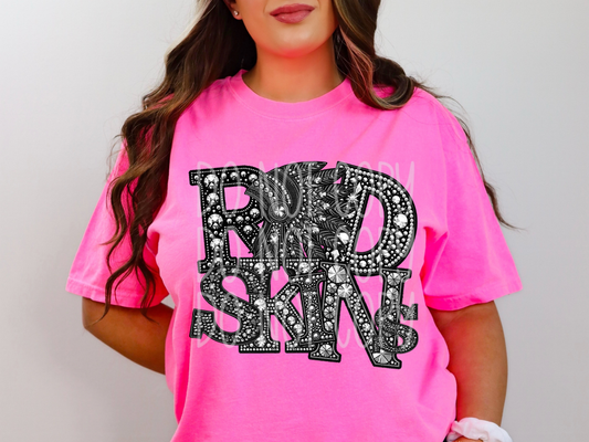 Redskins School Spirit Mascot Rhinestone DTF Transfer - TED1586