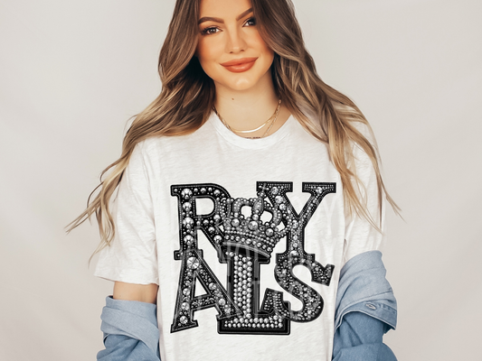 Royals School Spirit Mascot Rhinestone DTF Transfer - TED1590