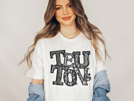 Teutons School Spirit Mascot Rhinestone DTF Transfer - TED1594