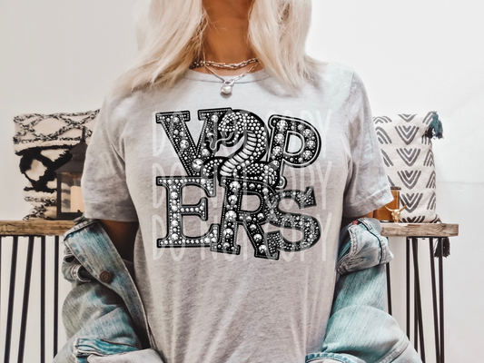 Vipers School Spirit Mascot Rhinestone DTF Transfer - TED1602