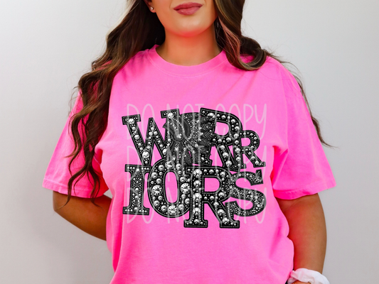 Warriors Headdress School Spirit Mascot Rhinestone DTF Transfer - TED1606