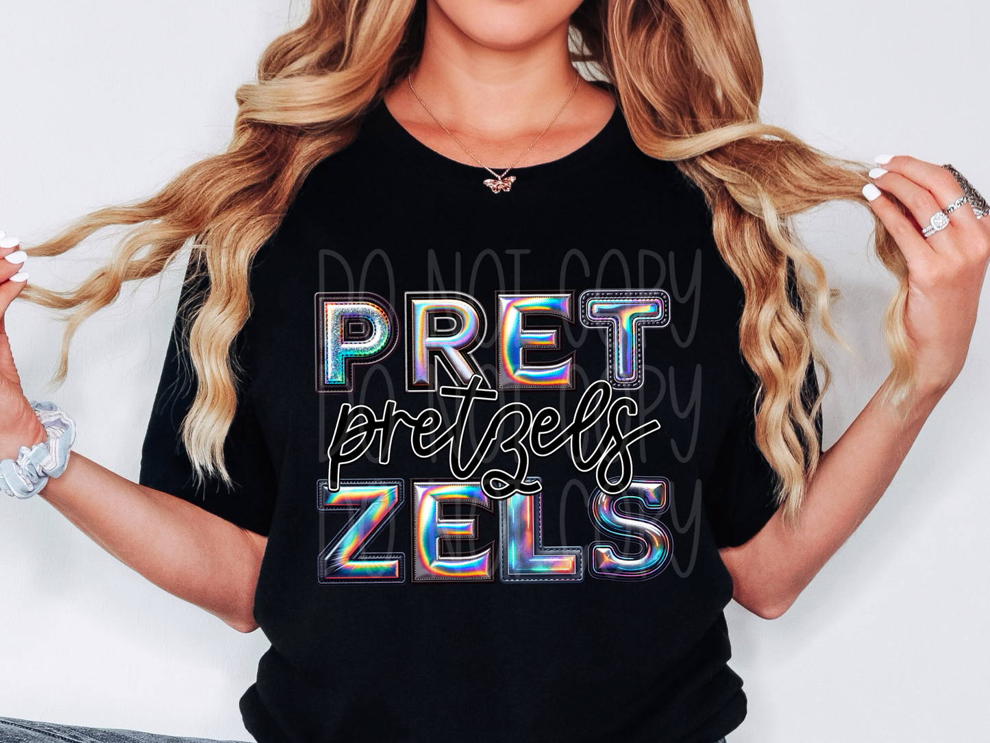 Pretzels Holographic School Mascot DTF Transfer - TED1701