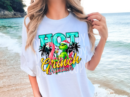 Hot Grinch Summer Christmas DTF Transfers - TED1830